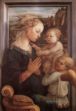  65 Galerie - Madonna mit dem Kind und zwei Engel 1465 Renaissance Filippo Lippi